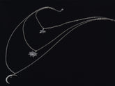 Kaamastra Antique Silver Three Layer Chain